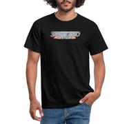 Spreadshirt Saturday Night Fever Logo with Lightning Bolts Men's T-Shirt, S, Black