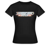Spreadshirt Saturday Night Fever Logo with Lightning Bolts Women's T-Shirt, M, Black