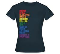 Spreadshirt Science is Real, Black Lives Matter Women's T-Shirt, M, Navy