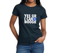 Spreadshirt Scotland Fans Euros. Yes Sir, I Can Boogie Women's T-Shirt Navy