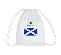 Spreadshirt Scotland Flag Drawstring Bag, One Size, White