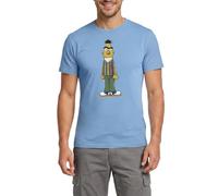 Spreadshirt Sesame Street Bert Pose Men's T-Shirt, M, Carolina Blue