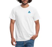 Spreadshirt Sesame Street Cookie Monster Eats Cookie Men's T-Shirt, S, White