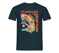 Spreadshirt Sesame Street Design Teamwork with Ernie and Bert Men’s T-Shirt, L, Navy