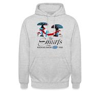 Spreadshirt Smurfs Retro Design With Sleeping Smurf Unisex Hoodie, L, light heather grey