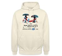 Spreadshirt Smurfs Retro Design With Sleeping Smurf Unisex Hoodie, S, vanilla