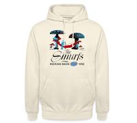 Spreadshirt Smurfs Retro Design With Sleeping Smurf Unisex Hoodie Vanilla