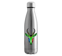 Spreadshirt South African Springbok Insulated Water Bottle, 500 ml, Silver