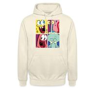 Spreadshirt SpongeBob SquarePants, Gary, Patrick and Squidward Unisex Hoodie, M, vanilla