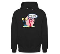 Spreadshirt SpongeBob SquarePants Gary The Snail Meow Unisex Hoodie, 4XL, black