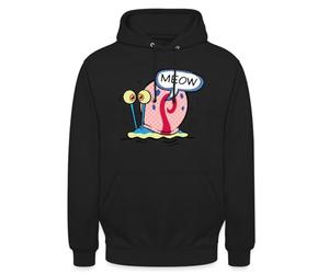 Spreadshirt SpongeBob SquarePants Gary The Snail Meow Unisex Hoodie Black