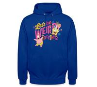 Spreadshirt SpongeBob SquarePants Let's Be Weird Together Unisex Hoodie, L, bright royal