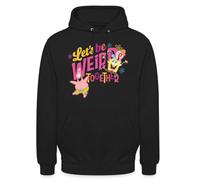 Spreadshirt SpongeBob SquarePants Let's Be Weird Together Unisex Hoodie, XL, black