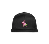 Spreadshirt Spongebob Squarepants Patrick Embroidery Design Snapback Cap, One Size, Black/Black