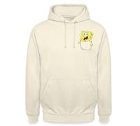 Spreadshirt SpongeBob SquarePants Pocket SpongeBob Unisex Hoodie, XXL, vanilla