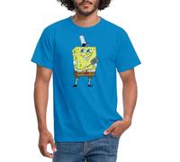 Spreadshirt Spongebob Squarepants Spongebob Loves His Spatula Men's T-Shirt, S, Royal Blue