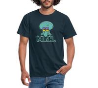 Spreadshirt Spongebob Squarepants Squidward Meh Men's T-Shirt, S, Navy