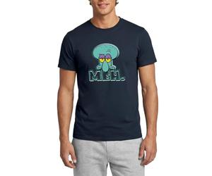 Spreadshirt Spongebob Squarepants Squidward Meh Men's T-Shirt, S, Navy