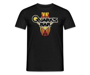 Spreadshirt Star Trek Deep Space Nine Quark's Bar Men’s T-Shirt, L, Black
