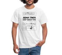 Spreadshirt Star Trek Deep Space Nine Stellar Cartography Men's T-Shirt, XL, White