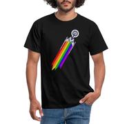 Spreadshirt Star Trek Discovery Gay Pride Flight Men's T-Shirt, L, Black