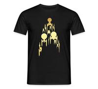 Spreadshirt Star Trek Discovery Gold Spaceships in Flight Design Men’s T-Shirt, M, Black