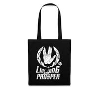 Spreadshirt Star Trek Discovery LLAP Vulcans Tote Bag, One Size, black