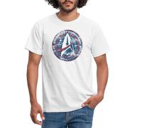 Spreadshirt Star Trek Discovery Starfleet Command Insignia Men's T-Shirt, XXL, White