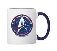 Spreadshirt Star Trek Discovery Starfleet Insignia Two-Tone Mug, One Size, White/Cobalt Blue