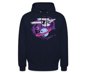 Spreadshirt Star Trek Enterprise Planet Unisex Hoodie Navy