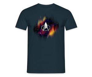 Spreadshirt Star Trek The Next Generation Silver Delta Shield Men’s T-Shirt, XXL, Navy
