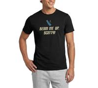 Spreadshirt Star Trek The Original Series Beam Me Up, Scotty Men’s T-Shirt, L, Black