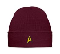 Spreadshirt Star Trek The Original Series Embroidered Delta Shield Embroidered Winter Hat, One Size, Burgundy