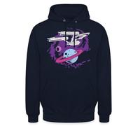 Spreadshirt Star Trek The Original Series Enterprise Planet Unisex Hoodie, S, navy