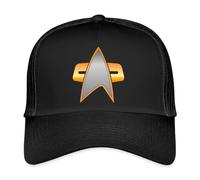 Spreadshirt Star Trek Voyager Delta Shield Trucker Cap, One Size, Black/Black