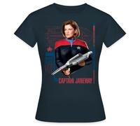 Spreadshirt Star Trek Voyager Logo Women's T-Shirt, M, Navy