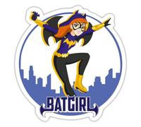 Spreadshirt Super Hero Girls Batgirl in Gotham Sticker, 10 x 10 cm, White Matte