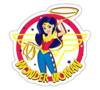 Spreadshirt Super Hero Girls Wonder Woman Sticker, 10 x 10 cm, White Matte