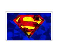 Spreadshirt Superman Logo Monochrome Sticker Size S (10 x 10 cm), 10 x 10 cm, White Matte