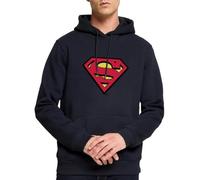 Spreadshirt Superman S-Shield Men's Organic Hoodie Navy