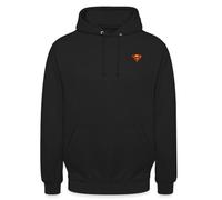 Spreadshirt Superman small logo S-Shield Embroidery Unisex Hoodie Black