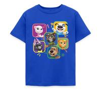 Spreadshirt Talking Tom & Friends Characters Kids' T-Shirt, 110/116 (5-6 Years), Royal Blue
