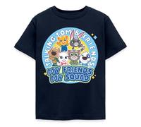 Spreadshirt Talking Tom & Friends My Friends, My Squad Kids' T-Shirt Navy