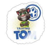 Spreadshirt Talking Tom Logo Paw Sticker, 10 x 10 cm, White Glossy