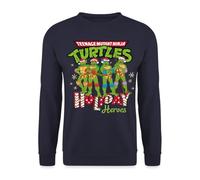 Spreadshirt Teenage Mutant Ninja Turtles Holiday Heros Unisex Sweatshirt, M, Navy