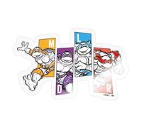 Spreadshirt Teenage Mutant Ninja Turtles Initials Sticker Size S (10 x 10 cm), 10 x 10 cm, Transparent Glossy