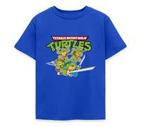 Spreadshirt Teenage Mutant Ninja Turtles Logo Kids' T-Shirt, 110/116 (5-6 Years), Royal Blue