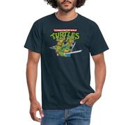 Spreadshirt Teenage Mutant Ninja Turtles Logo Men's T-Shirt, L, Navy