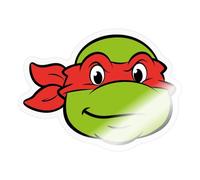 Spreadshirt Teenage Mutant Ninja Turtles Raphael Costume Sticker, 10 x 10 cm, Transparent Glossy