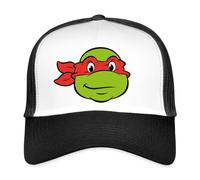 Spreadshirt Teenage Mutant Ninja Turtles Raphael Costume Trucker Cap, One Size, White/Black